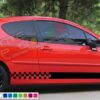 Decal Sticker Side Racing Stripes Compatible with Peugeot 207 2010-Present