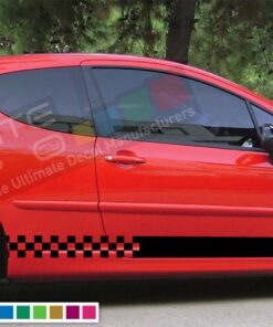 Decal Sticker Side Racing Stripes Compatible with Peugeot 207 2010-Present
