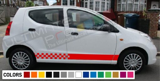 Decal Sticker Side Racing Stripes Compatible with Suzuki Alto 2008-Present