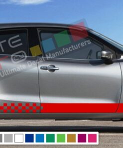 Decal Sticker Side Racing Stripes Compatible with Suzuki Baleno 2008-Present