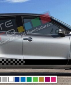 Decal Sticker Side Racing Stripes Compatible with Suzuki Baleno 2008-Present
