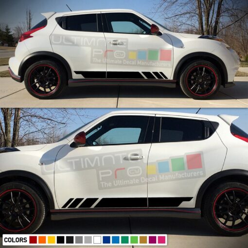 Sticker Vinyl Side Sport Stripes Compatible with Nissan Juke 2010-Present