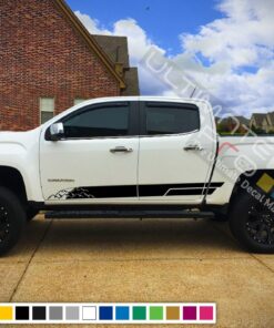 Decal Sticker Off-Road Mountain Stripes Compatible with GMC Canyon 2014-Present