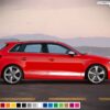 Decal Sticker Side Stripe Kit Compatible with Audi A3 2008-Present