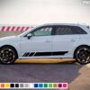 Decal Sticker Vinyl Side Sport Stripe Kit Compatible with Audi A3 2008-Present