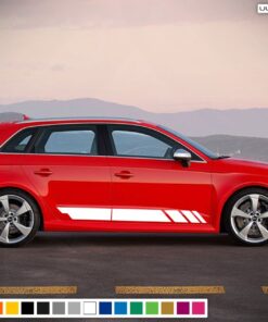 Decal Sticker Vinyl Side Sport Stripe Kit Compatible with Audi A3 2008-Present