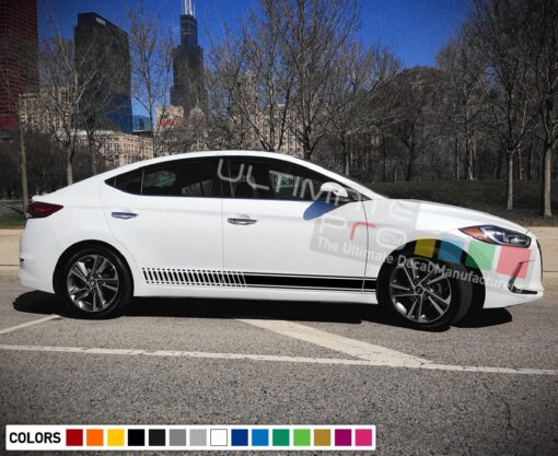 Decal Sticker design Racing Stripe Compatible with Hyundai Elentra 2009-Present