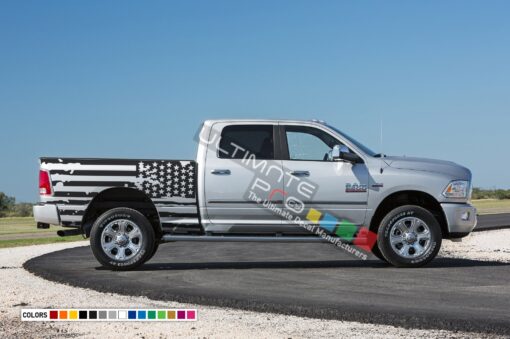 American Flag Decals Tail Sticker Kit Compatible with Dodge Ram