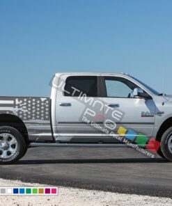 American Flag Decals Tail Sticker Kit Compatible with Dodge Ram