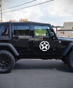 2x Stars Decal Side Punisher Skull Star Sticker Jeep Wrangler RUBICON Jk