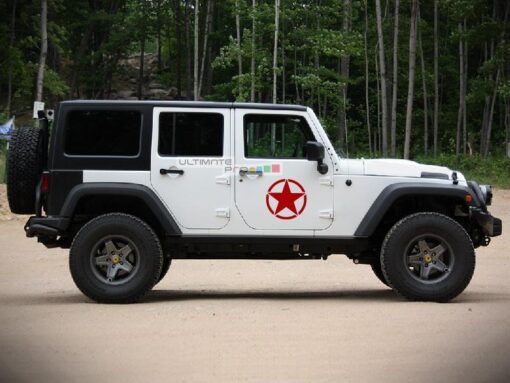 2x Stars Decal Side Star Sticker Jeep Wrangler RUBICON Jk