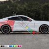 Decal Back Side Wavy Destorder American Flag Stripe Kit Ford Mustang