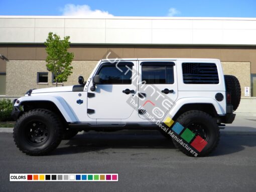 Bed Window Decal Sticker Vinyl Destorder US American Flag Kit Jeep