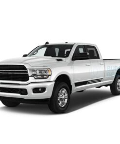 3 Lines Side Door Stripes Decals Graphics Vinyl For Dodge Ram Crew Cab 3500 Bed 8 Side Door Sticker