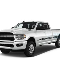 3 Lines Stripes Decals Graphics Vinyl For Dodge Ram Crew Cab 3500 Bed 8 Side Door Sticker