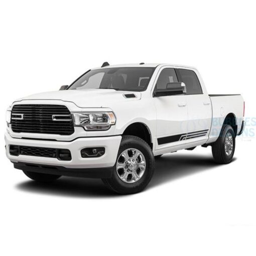 3 Line Stripes Side Door Decals Graphics Vinyl For Dodge Ram Crew Cab 3500 Bed 64 Side Door Sticker