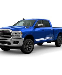 3 Line Stripes Side Door Decals Graphics Vinyl For Dodge Ram Crew Cab 3500 Bed 64 White /