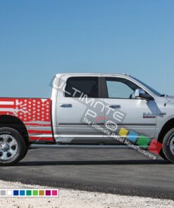 American Flag Decals Tail Sticker Kit Compatible with Dodge Ram