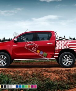 Decal Sticker Graphic Bed Destorder US Flag Kit Toyota Hilux 