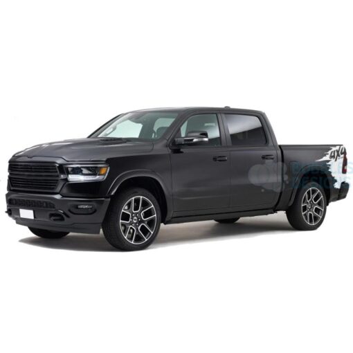 4X4 Off Road Sticker Bed Decals Graphics Vinyl For Dodge Ram Crew Cab 1500 White / 2019-Present Side