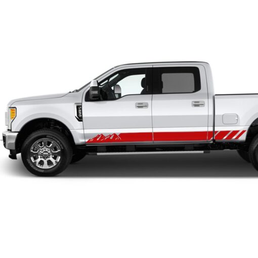 Mountain Decal Graphic Vinyl Kit Compatible with Ford F250 2013-Present