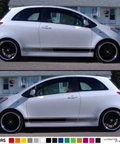 Sport Side Stripes Decal Sticker Vinyl Toyota Yaris Vitz 2nd Gen
