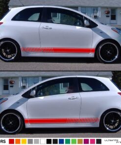 Sport Side Stripes Decal Sticker Vinyl Toyota Yaris Vitz 2nd Gen