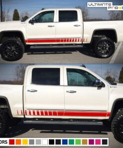 Decal Sticker Vinyl Side Stripe Kit Compatible with GMC Sierra 