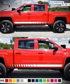 Decal Sticker Vinyl Side Stripe Kit Compatible with GMC Sierra