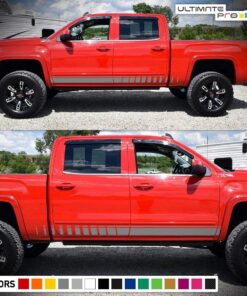 Decal Sticker Vinyl Side Stripe Kit Compatible with GMC Sierra