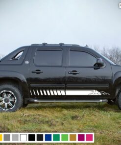 Side door mountains decals, vinyl design for Chevrolet Avalanche decal 2015 - Present