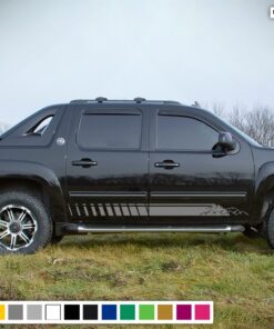 Side door mountains decals, vinyl design for Chevrolet Avalanche decal 2015 - Present