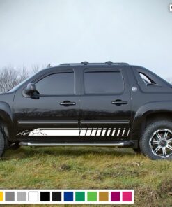 Side door mountains decals, vinyl design for Chevrolet Avalanche decal 2015 - Present