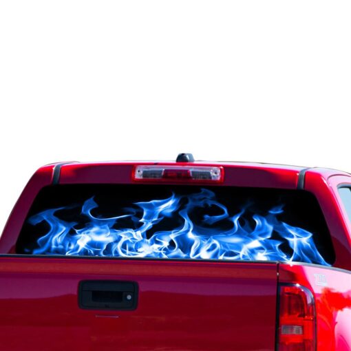 Blue Flames Perforated for Chevrolet Colorado decal 2015 - Present