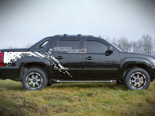 Bed Mud Splash Vinyl Sticker Compatible with Chevrolet Avalanche