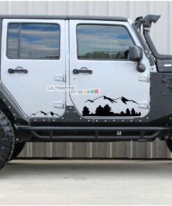 Black Mountains Decal sticker Compatible with Jeep Wrangler RUBICON Jk