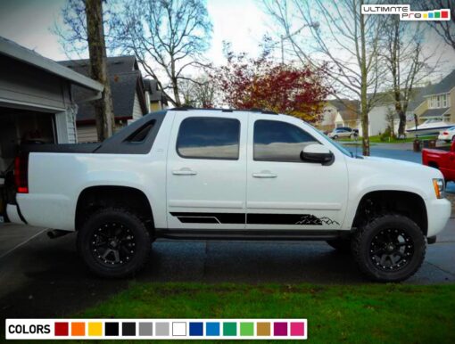 Side door Design Sticker, vinyl for Chevrolet Avalanche decal 2015 - Present