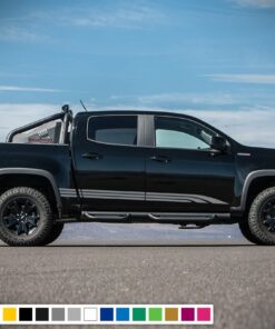Side Lines Decals, vinyl Design for Chevrolet Colorado decal 2012 - Present