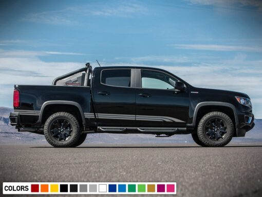 Side Lines Decals, vinyl Design for Chevrolet Colorado decal 2012 - Present