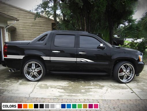 Line stripes sticker, vinyl design for Chevrolet Avalanche decal 2015 - Present