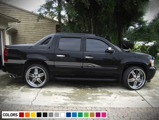 Line stripes sticker, vinyl design for Chevrolet Avalanche decal 2015 - Present