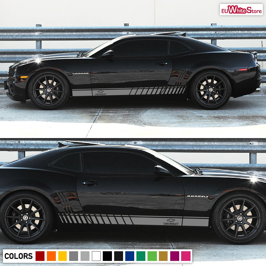 Side door stripes sticker, design for Chevrolet Camaro decal