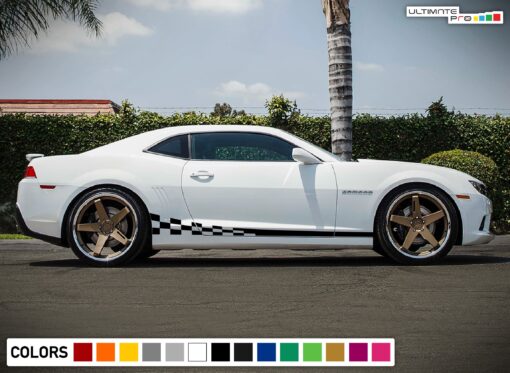 Side door Wavy sticker, vinyl design for Chevrolet Camaro decal 2012 - Present