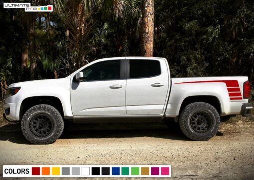 Side Bed decal, vinyl design for Chevrolet Colorado decal 2012 - Present