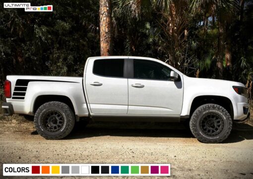 Side Bed decal, vinyl design for Chevrolet Colorado decal 2012 - Present