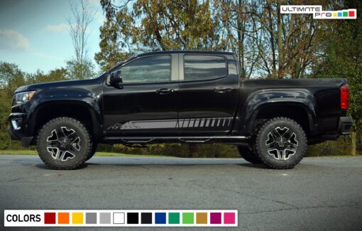 Side Mountain sticker, vinyl design for Chevrolet Colorado decal 2012 - Present
