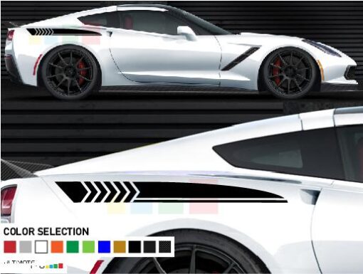 Side sticker stripes for Chevrolet Corvette Stingray decal 2012 - Present