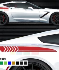 Side sticker stripes for Chevrolet Corvette Stingray decal 2012 - Present