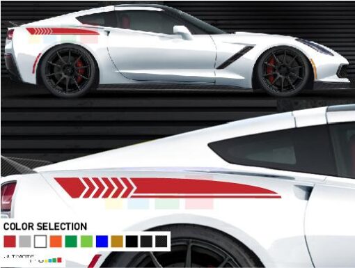 Side sticker stripes for Chevrolet Corvette Stingray decal 2012 - Present