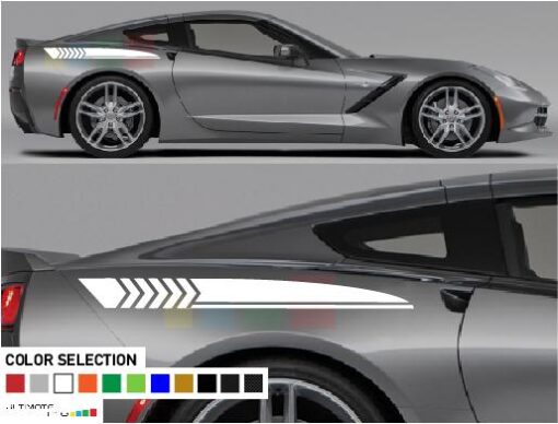 Side sticker stripes for Chevrolet Corvette Stingray decal 2012 - Present